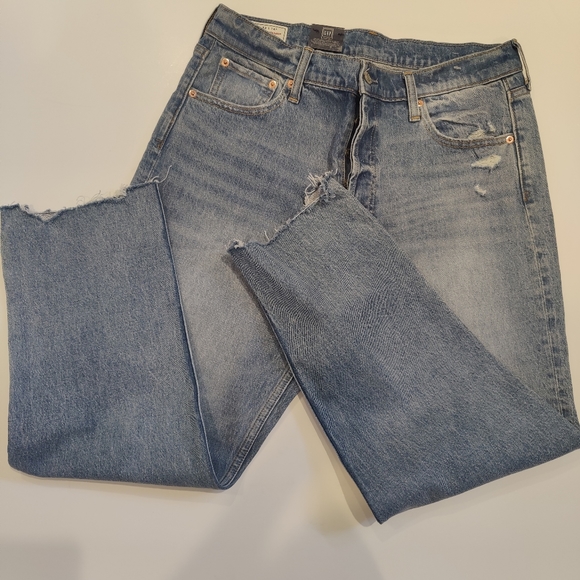 Gap High Rise Cheeky Straight Jeans With Washwell - Picture 2 of 8